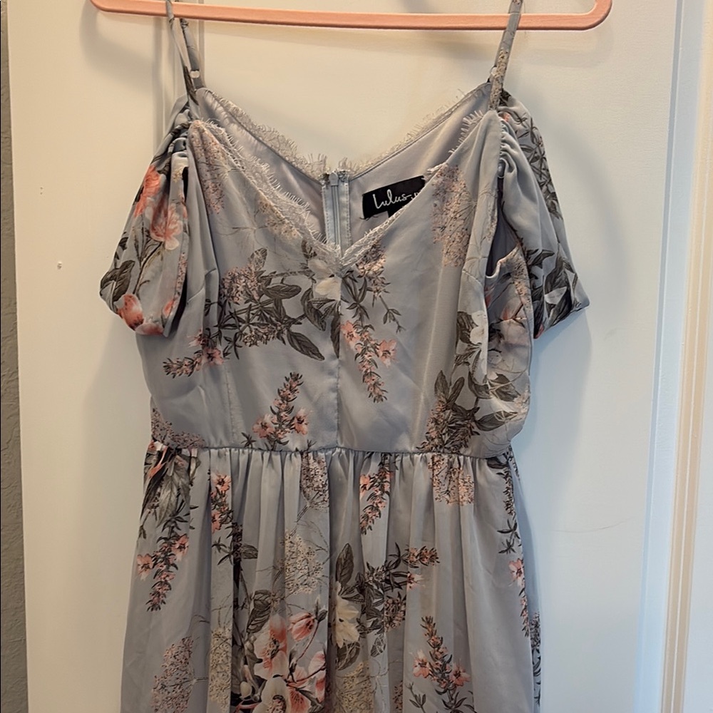 Lulus Verona light blue off the shoulder dress - Picture 10 of 13